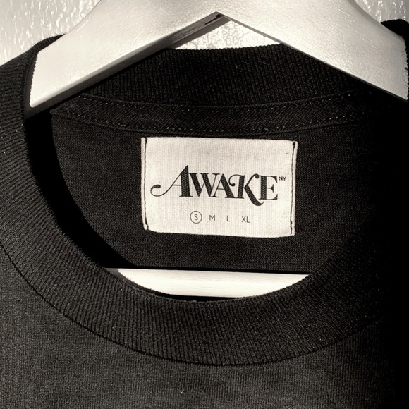 Awake NY Metallic Foil Logo Tee  Black - Picture 3 of 3